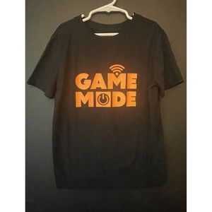 EUC Cat And Jack Boys Size 8-10 Game Mode Black Graphic Tee